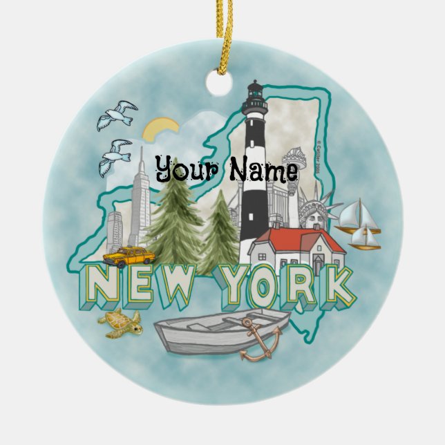New York Lighthouse Ornament (Vorne)