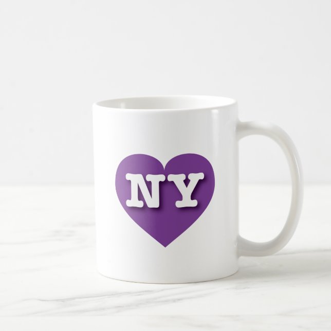 New York Lila Heart - I Liebe NY Kaffeetasse (Rechts)