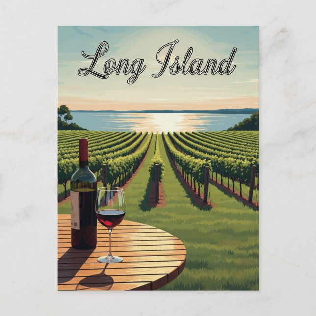 New York Long Island Postkarte (Vorderseite)