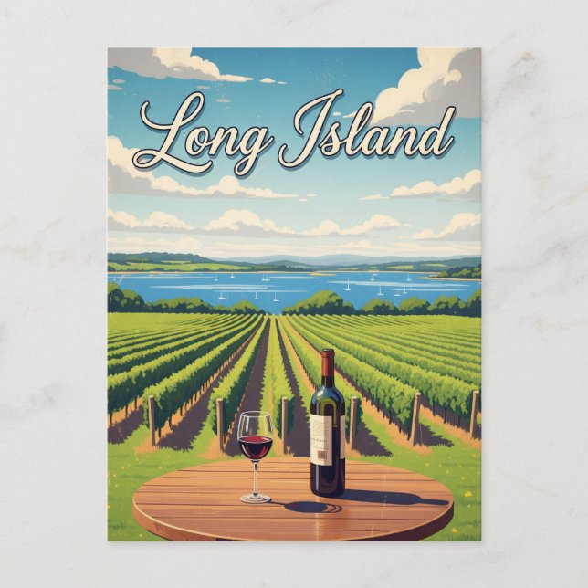 New York Long Island Postkarte (Vorderseite)