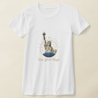 New York Magic T-Shirt - Elegant Statue of Liberty