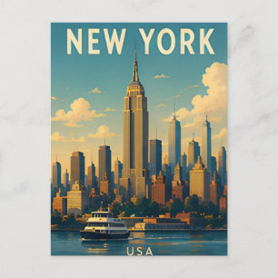 New York Manhattan Empire State Stadtlichter Postkarte