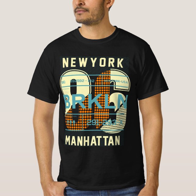 New York Manhattan Graphic T - Shirt (Vorderseite)