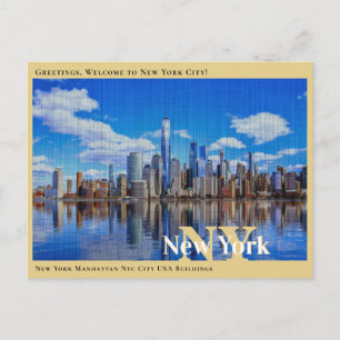 New York Manhattan NYC Stadt USA Gebäude Postkarte