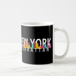 New York Manhattan Skyline mit Palmen Kaffeetasse