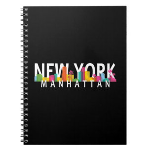 New York Manhattan Skyline mit Palmen Notizblock