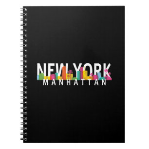 New York Manhattan Skyline mit Palmen Notizblock