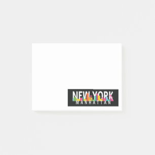 New York Manhattan Skyline mit Palmen Post-it Klebezettel