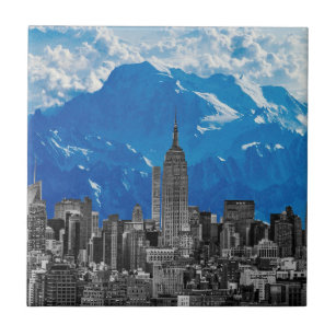 New York Manhattan Wolkenkratzer mit Blue Mountain Fliese