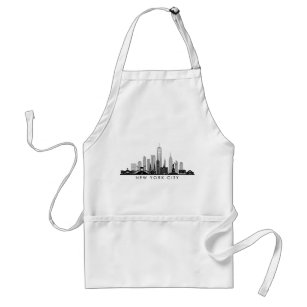 NEW YORK Manhatten USA City Skyline Silhouette Schürze