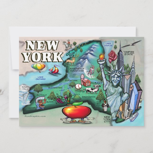 New York Map CARD (Vorderseite)