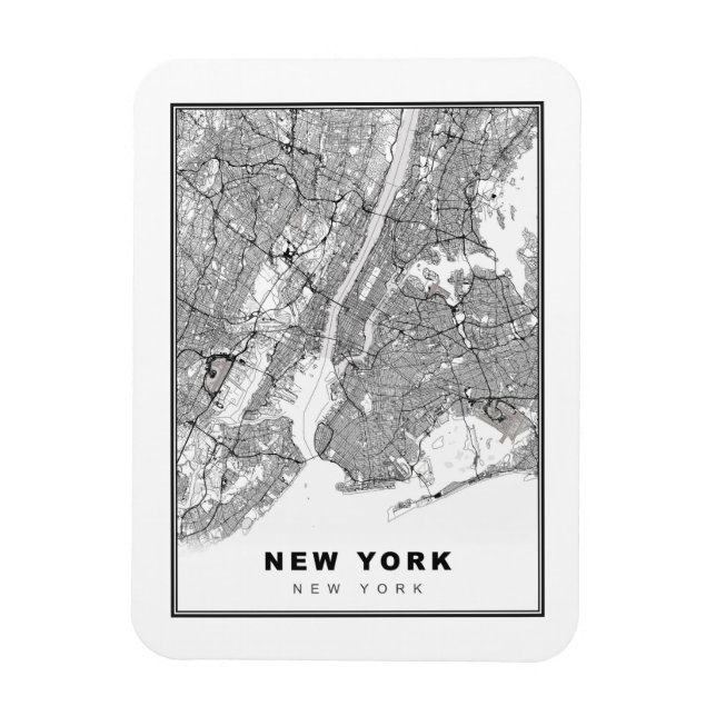 New York Map Magnet (Vertikal)