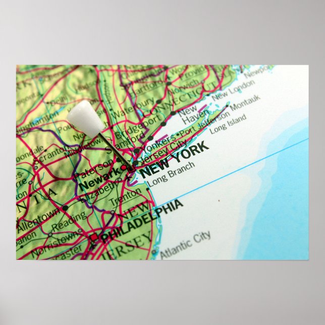 New York Map Poster (Vorne)