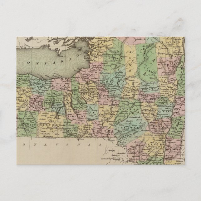 New York Map Postkarte (Vorderseite)