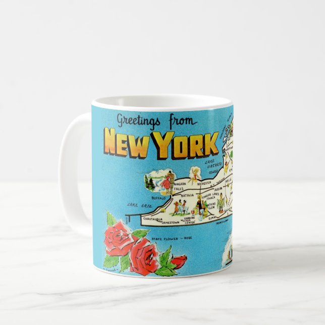 New York Map Tasse (Vorderseite Links)