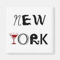 New York Martini Magnet