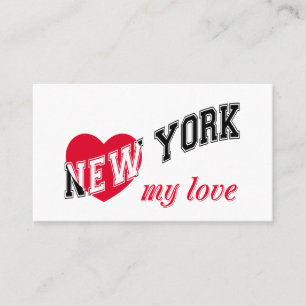 New York meine Liebe Visitenkarte
