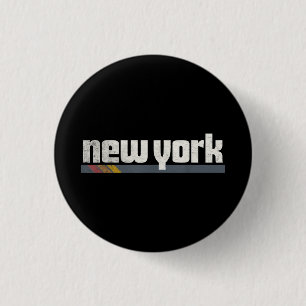 New York Men Women Gift Button