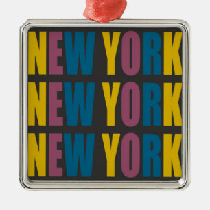 New York Metal Ornament Aus Metall