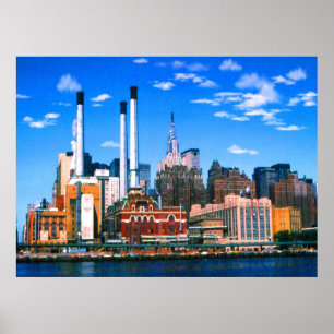 New York Midtown Manhattan - Digital Art Print Poster