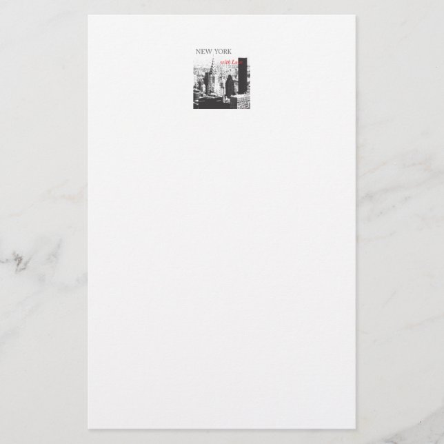 New York mit Liebe Briefpapier (Vorderseite)
