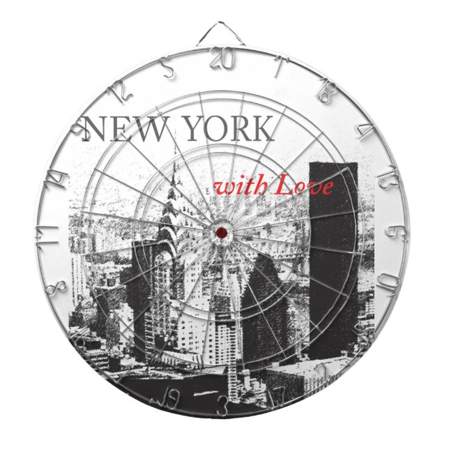 New York mit Liebe Dartscheibe (vorne)