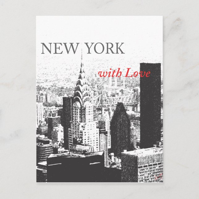 New York mit Liebe Postkarte (Vorderseite)