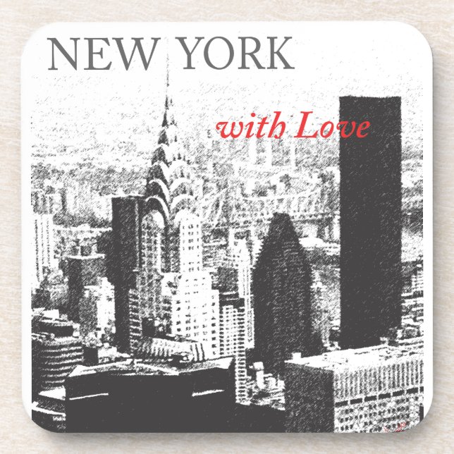 New York mit Liebe Untersetzer (Vorderseite)