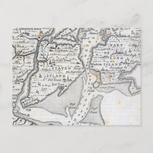New York Mitte des 18. Jahrhunderts Postkarte