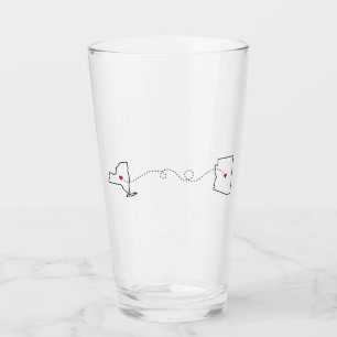 New York nach Arizona - Heart2Heart Glas