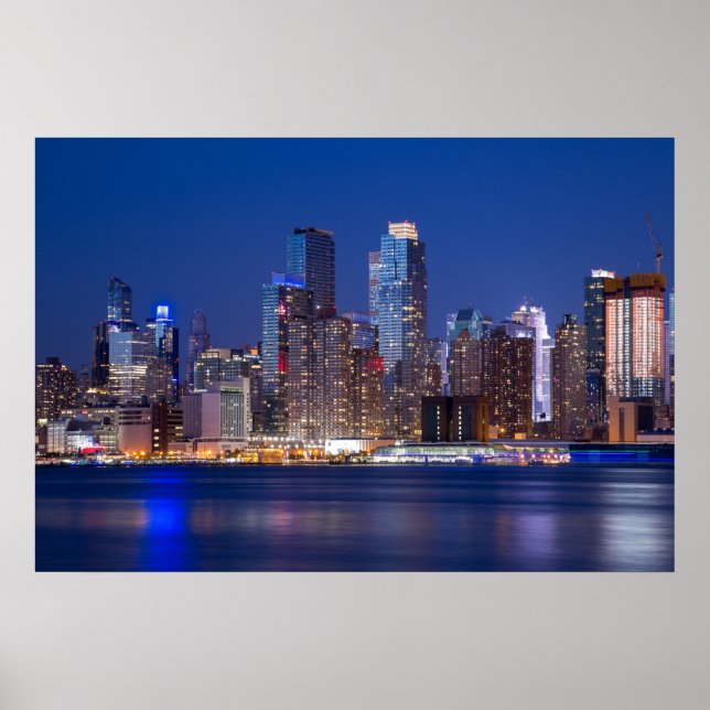 New York Nacht Skyline Poster (Vorne)