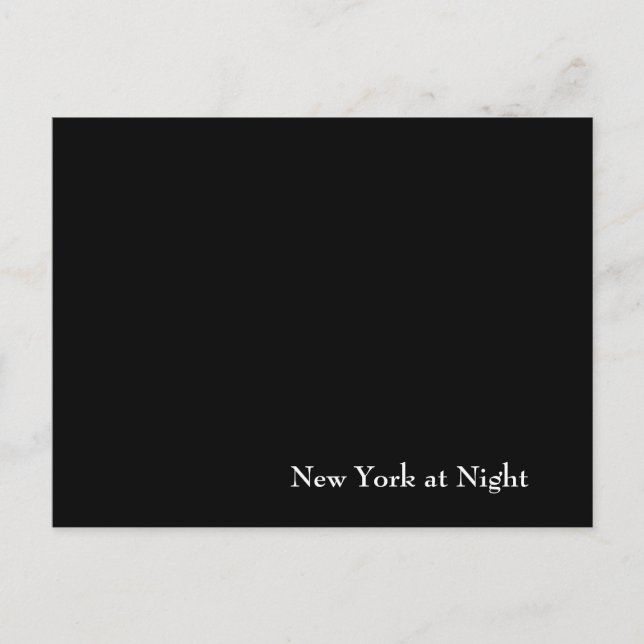 New York nachts Postkarte (Vorderseite)