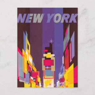 New York neugestaltete Vintage Fotos Alte ästhetis Postkarte