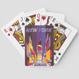 New York neugestaltete Vintage Fotos Alte ästhetis Spielkarten