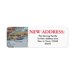 New York New Address Label