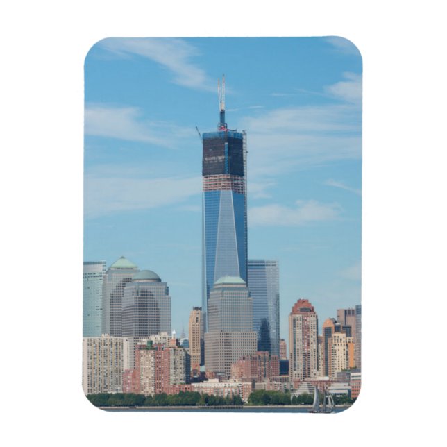 New York, New York. Manhattan City Skyline Magnet (Vertikal)