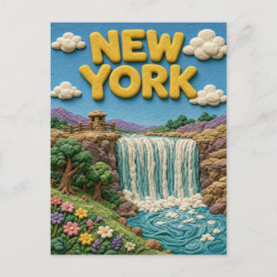 New York Niagara Falls Moderne KLAYKOO Postkarte