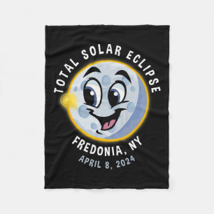 New York Niedlich Solar Eclipse 8. April 2024 Mond Fleecedecke