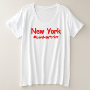 "New York" Niedliches Design. Jetzt kaufen Große Größe T-Shirt
