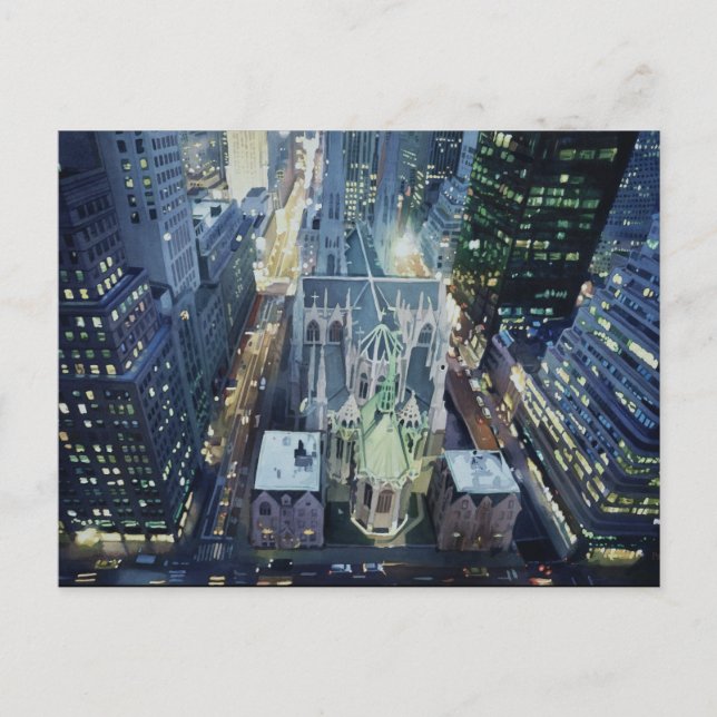 New York Nightlights Postkarte (Vorderseite)
