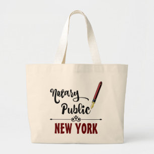 New York Notary Public Ink Pen Jumbo Stoffbeutel