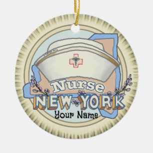 New York Nurse Keramik Ornament