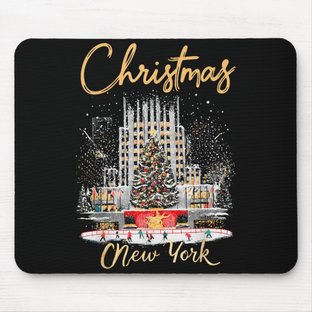 New York Ny Christmas Girl Trip Matching  Mousepad (Vorne)