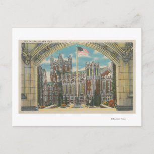 New York, NY - City Uni View Flag Postkarte