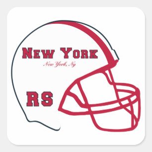 New York NY Football Logo Quadratischer Aufkleber
