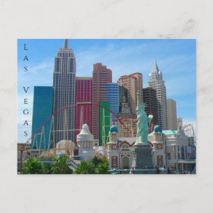 New York ny, las vegas Postkarte