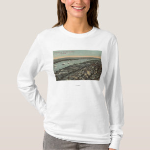 New York, NY - Nordfluss-Ansicht und Docks T-Shirt