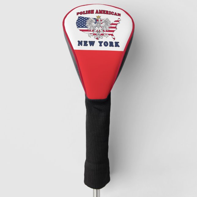 New York NY Polish Golf Headcover (Vorderseite)