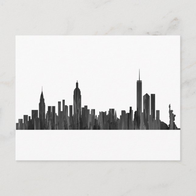 NEW YORK, NY SKYLINE PAINTBRUSH - POSTKARTE (Vorderseite)