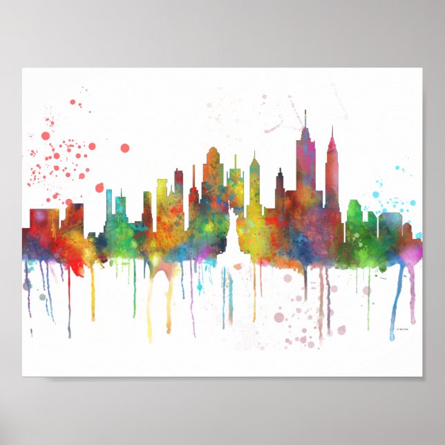 NEW YORK, NY SKYLINE - Poster (Vorne)